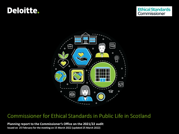 Publication cover: Commissioner for Ethical Standards in Public Life in Scotland annual audit plan 2021/22