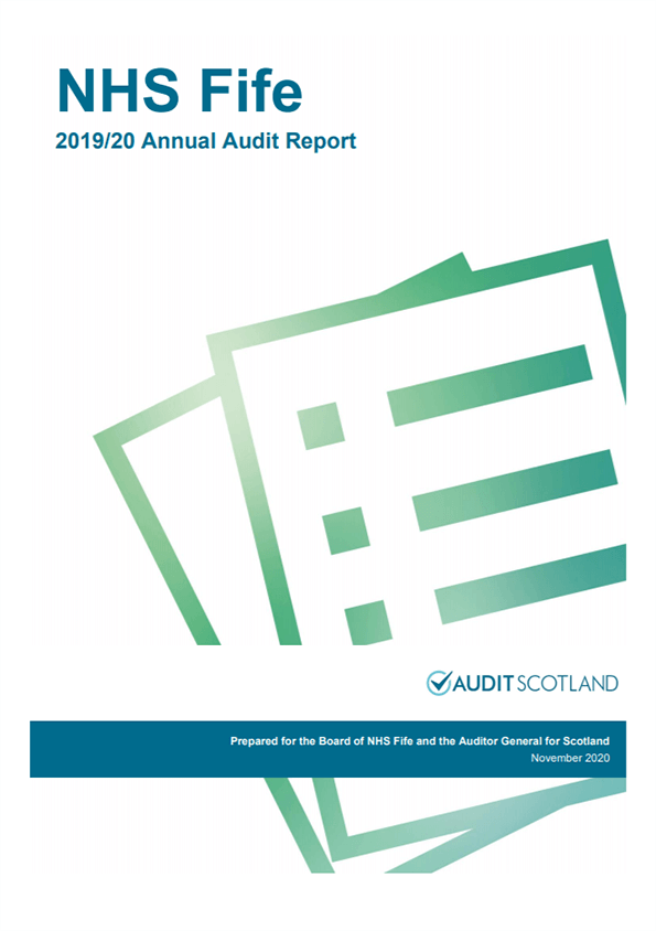 Publication cover: NHS Fife annual audit report 2019/20