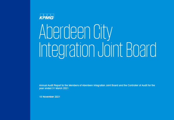 Publication cover: Aberdeen City Integration Joint Board annual audit 2020/21 