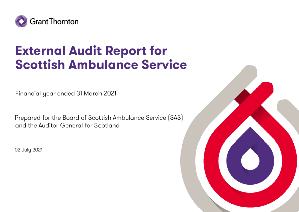 Publication cover: Scottish Ambulance Service annual audit 2020/21 