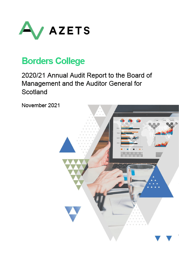 Publication cover: Borders College annual audit 2020/21 