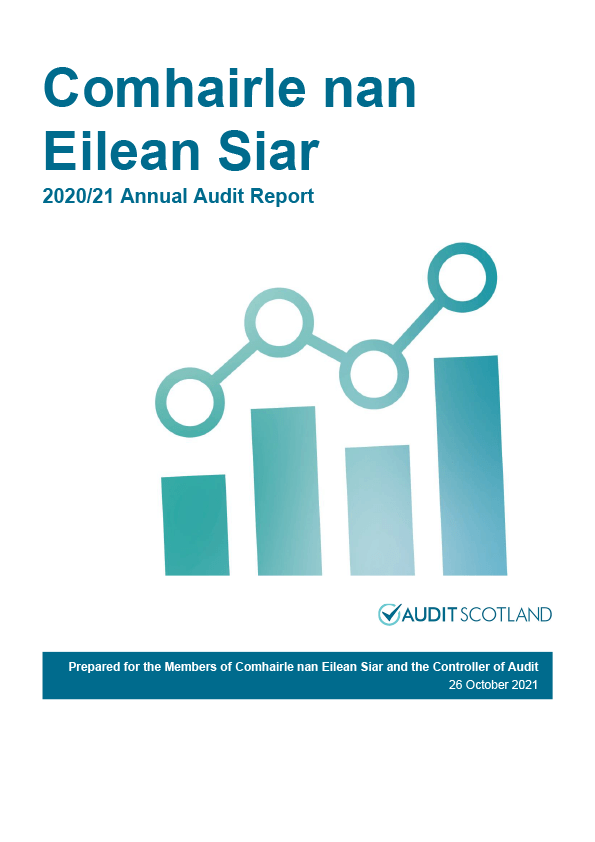 Publication cover: Comhairle nan Eilean Siar annual audit 2020/21