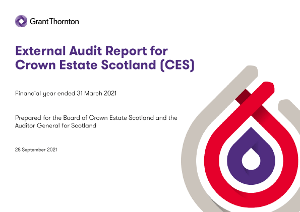 Publication cover: Crown Estate Scotland annual audit 2020/21 