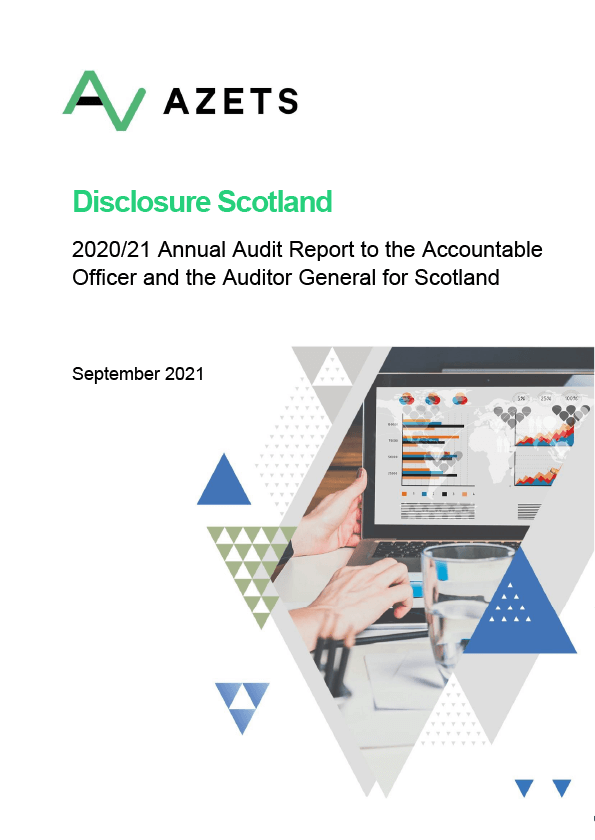 Publication cover: Disclosure Scotland annual audit 2020/21 