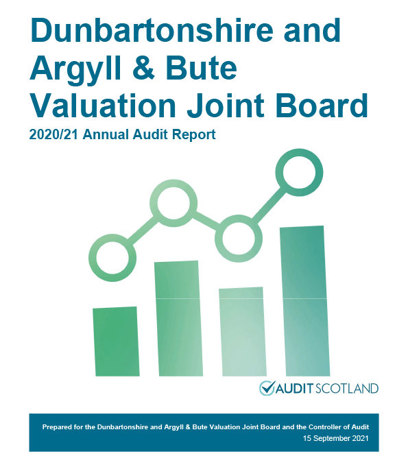 Publication cover: Dunbartonshire and Argyll and Bute Valuation Joint Board annual audit 2020/21 