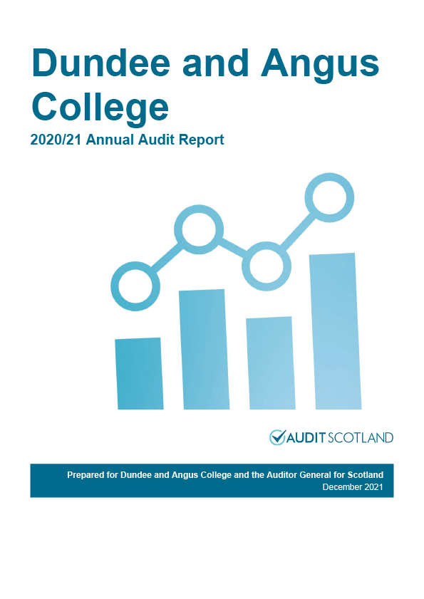 Publication cover: Dundee and Angus College annual audit 2020/21