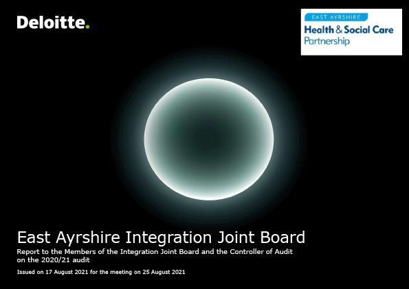 Publication cover: East Ayrshire Integration Joint Board annual audit 2020/21 