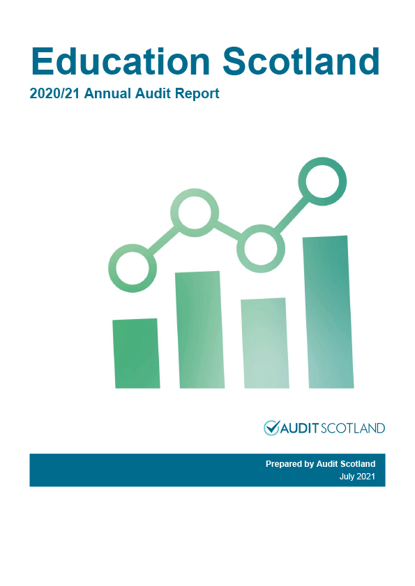 Publication cover: Education Scotland annual audit 2020/21 