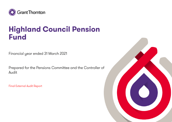 Publication cover: Highland Council Pension Fund annual audit 2020/21 