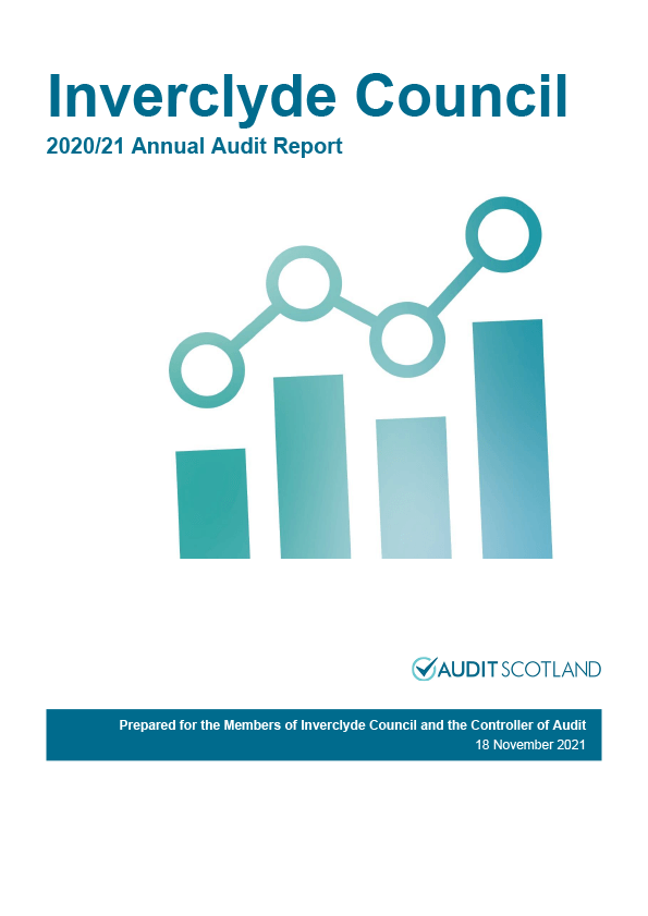 Publication cover: Inverclyde Council annual audit 2020/21 
