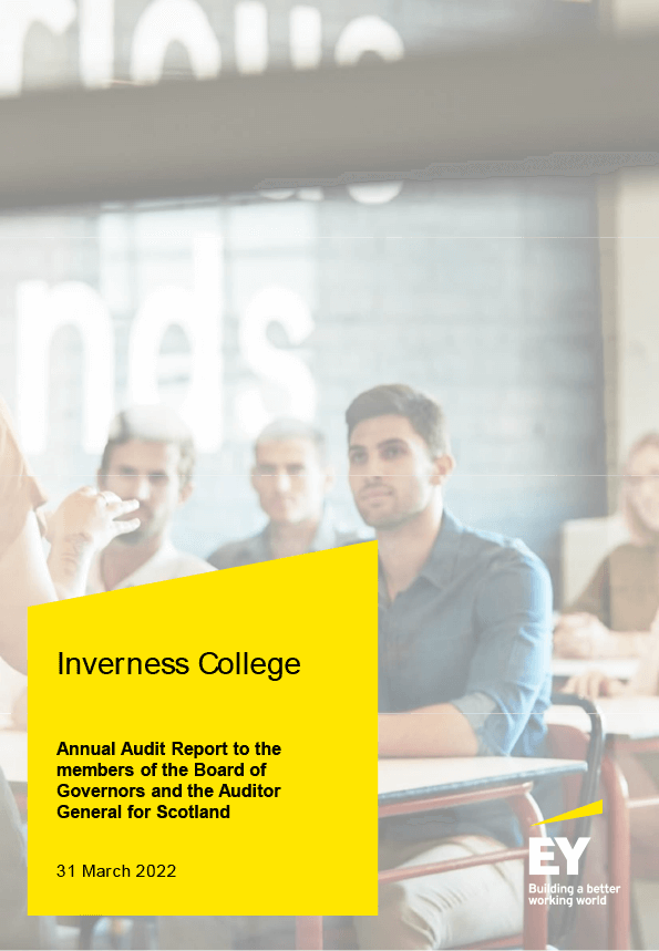 Publication cover: Inverness College annual audit 2020/21