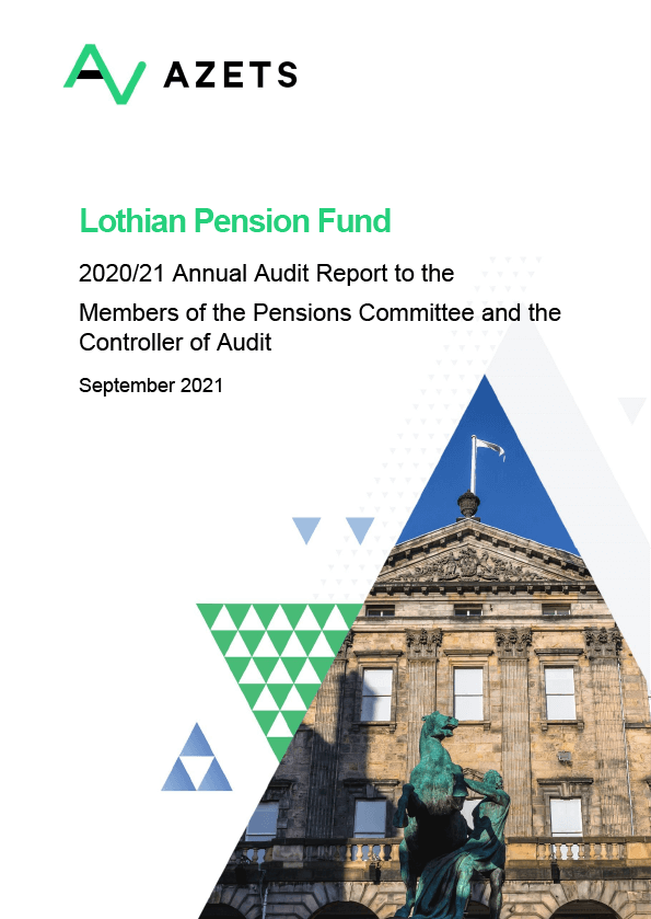 Publication cover: Lothian Pension Funds annual audit 2020/21 