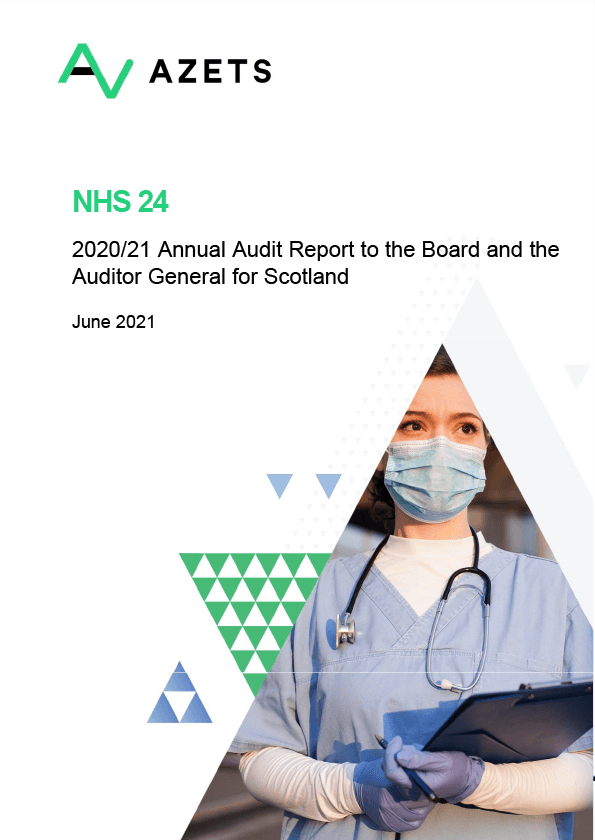 Publication cover: NHS 24 annual audit 2020/21 