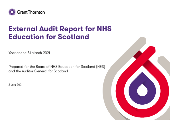 Publication cover: NHS Education for Scotland annual audit 2020/21 