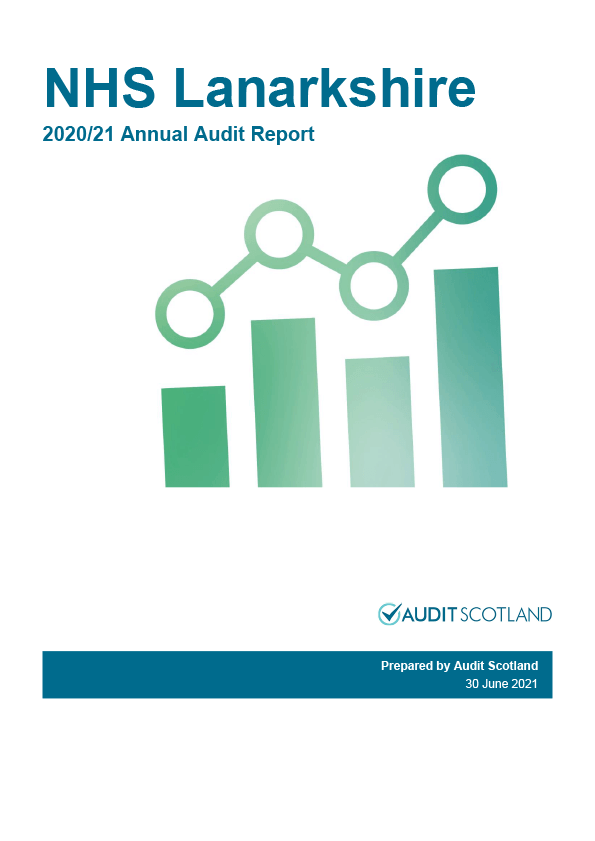 Publication cover: NHS Lanarkshire annual audit 2020/21 
