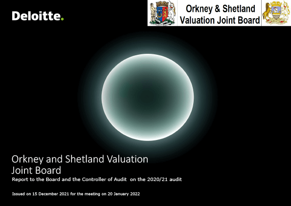 Publication cover: Orkney and Shetland Valuation Joint Board annual audit 2020/21 