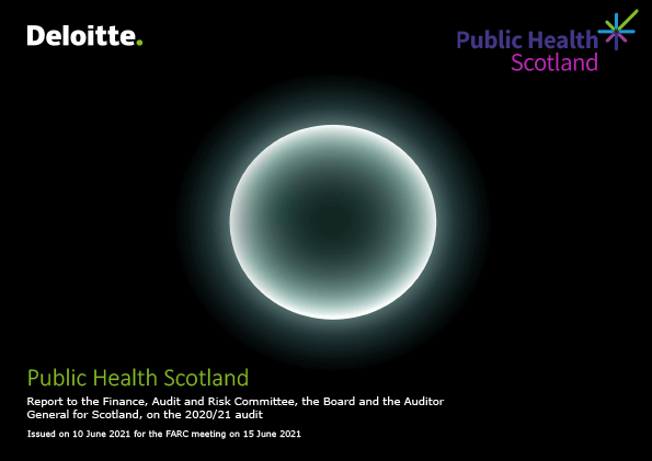 Publication cover: Public Health Scotland annual audit 2020/21 