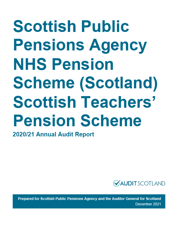 Publication cover: Scottish Public Pensions Agency annual audit 2020/21 