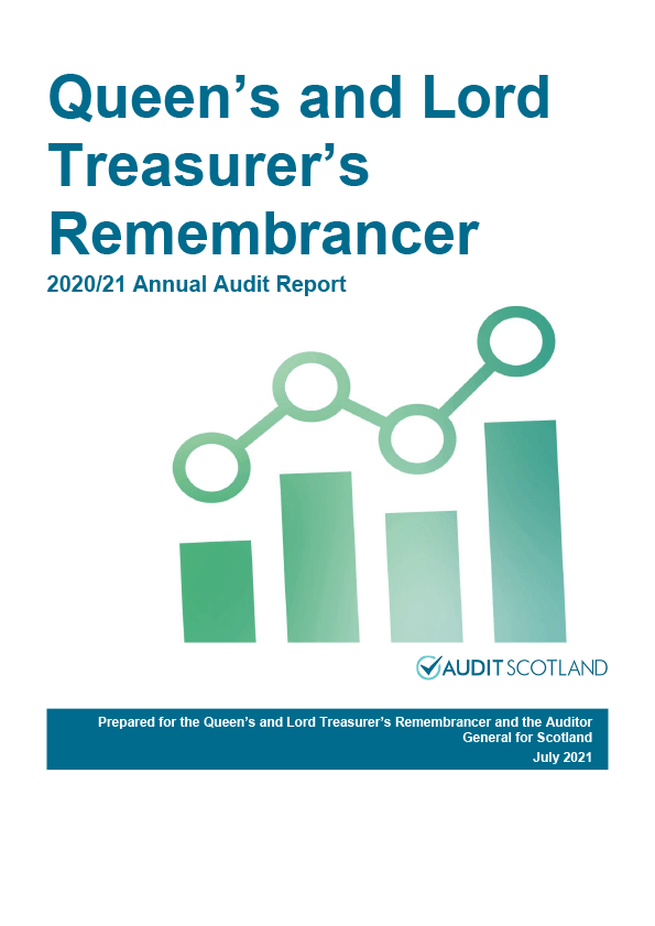 Publication cover: Queen's and Lord Treasurer's Remembrancer annual audit 2020/21 