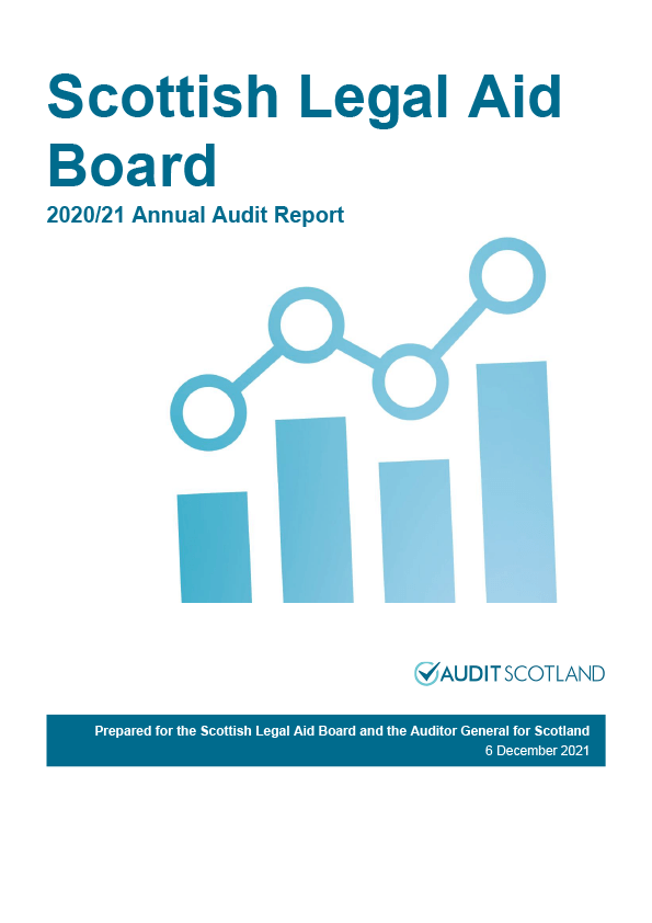Publication cover: Scottish Legal Aid Board annual audit 2020/21 