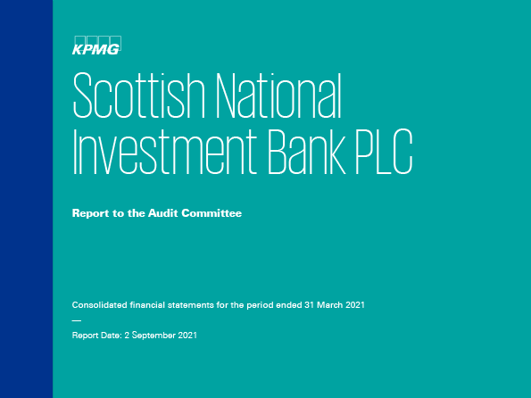 Publication cover: Scottish National Investment Bank annual audit 2020/21