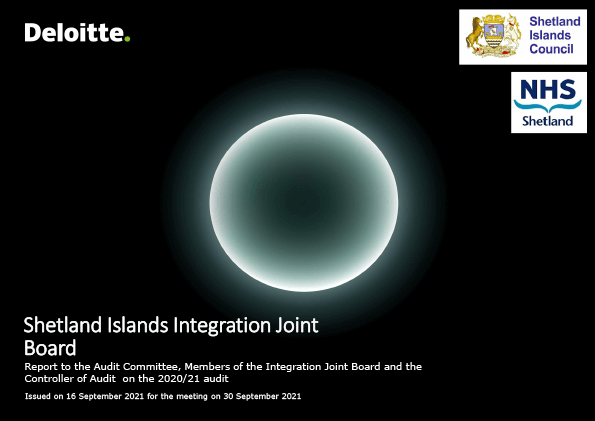 Publication cover: Shetland Islands Integration Joint Board annual audit 2020/21 