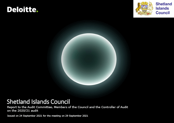Publication cover: Shetland Islands Council annual audit 2020/21 