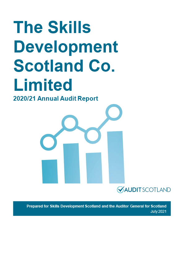 Publication cover: Skills Development Scotland annual audit 2020/21 