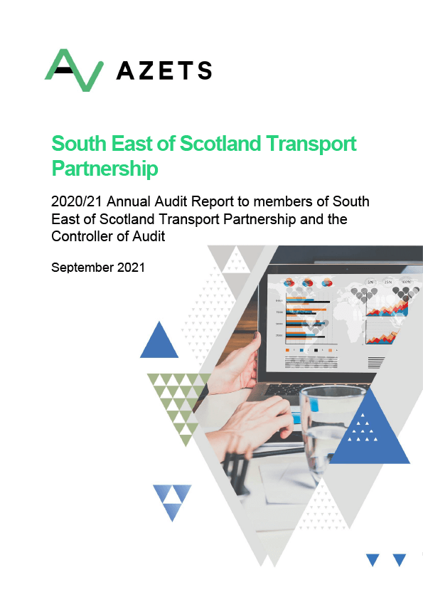 Publication cover: South East of Scotland Transport Partnership annual audit 2020/21 