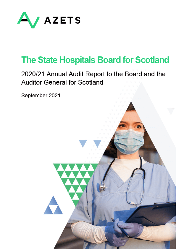 Publication cover: The State Hospitals Board for Scotland annual audit 2020/21