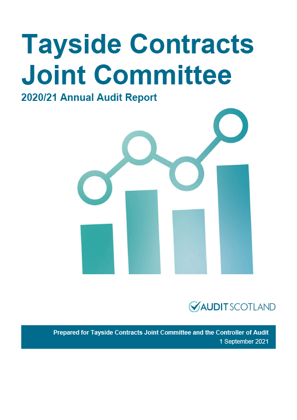 Publication cover: Tayside Contracts Joint Committee annual audit 2020/21 