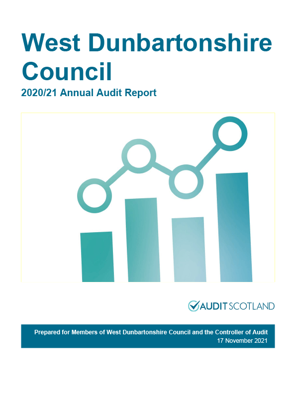 Publication cover: West Dunbartonshire Council annual audit 2020/21 