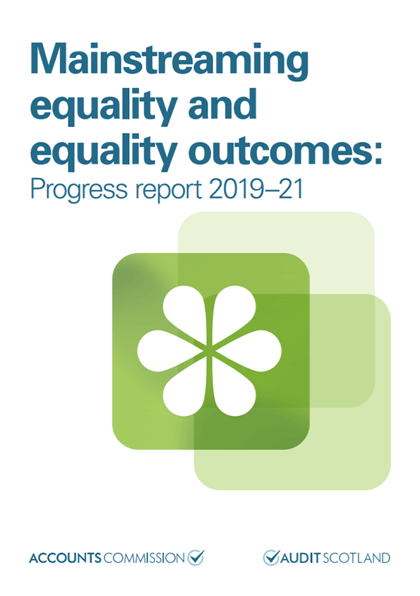 Publication cover: Mainstreaming equality and equality outcomes: progress report 2019-21