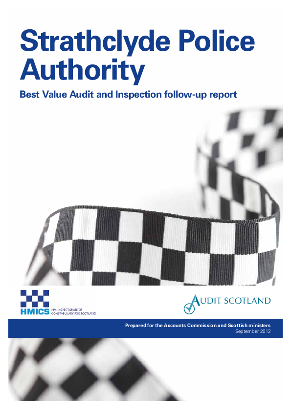 Publication cover: Strathclyde Police Authority