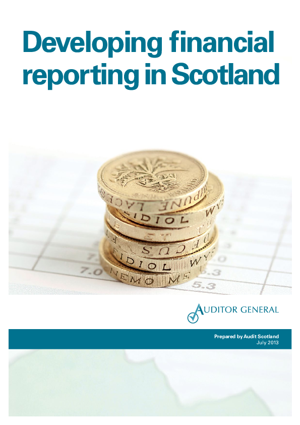 Publication cover: Developing financial reporting in Scotland