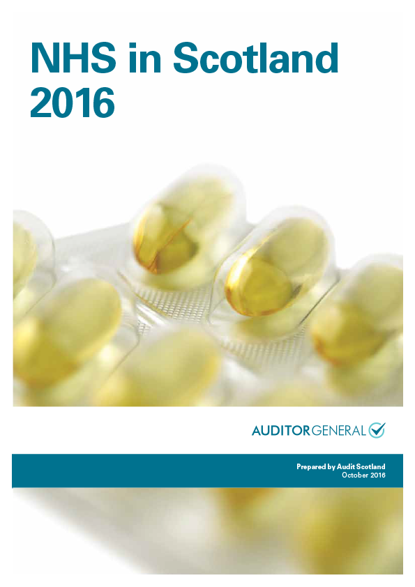 Publication cover: NHS in Scotland 2016
