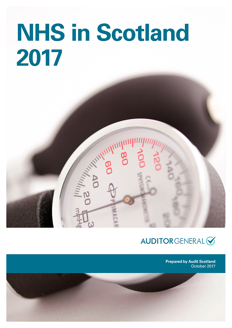 Publication cover: NHS in Scotland 2017