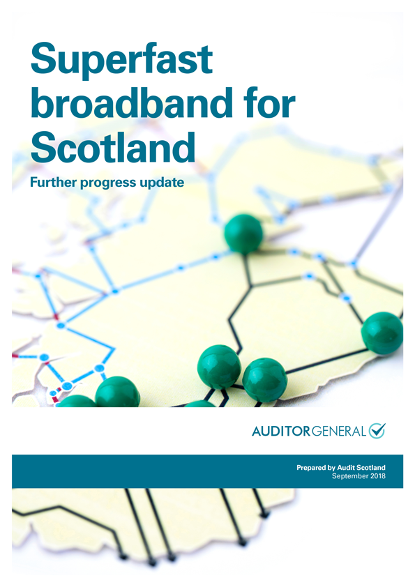 Publication cover: Superfast broadband for Scotland: further progress update