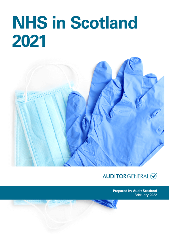 Publication cover: NHS in Scotland 2021