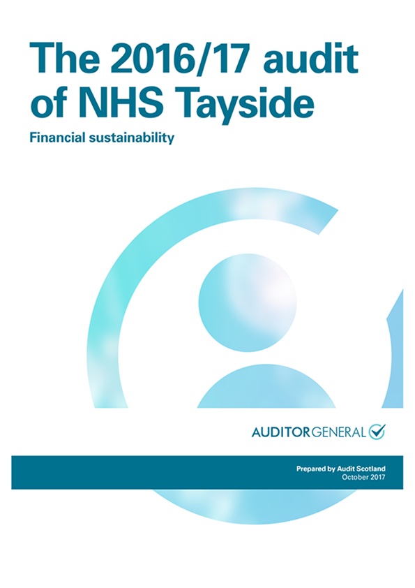 Publication cover: The 2016/17 audit of NHS Tayside: Financial sustainability
