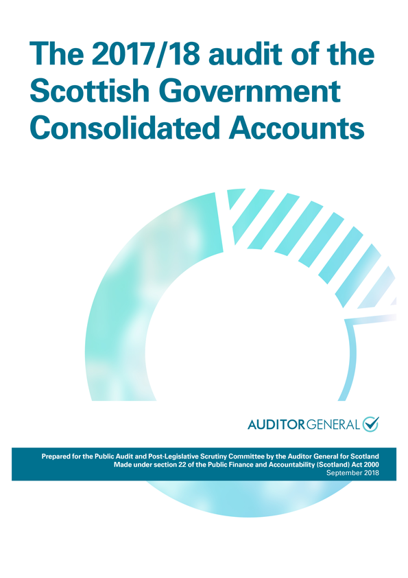 Publication cover: The 2017/18 audit of the Scottish Government Consolidated Accounts