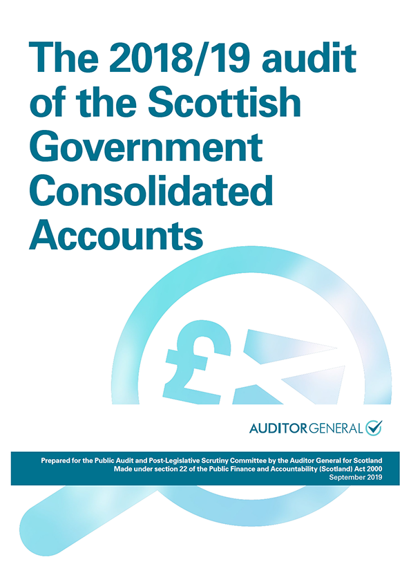 Publication cover: The 2018/19 audit of the Scottish Government Consolidated Accounts