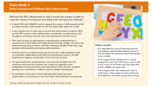 Case study 1: Early Learning and Childcare (ELC) pilot project