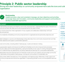 Principle 2: Public sector leadership