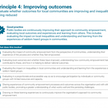 Principle 4: Improving outcomes