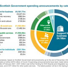  Breakdown of Scottish Government spending announcements by category