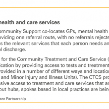 Case study 5: Integrated community health and care services