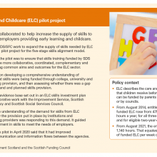 Case study 1: Early Learning and Childcare (ELC) pilot project
